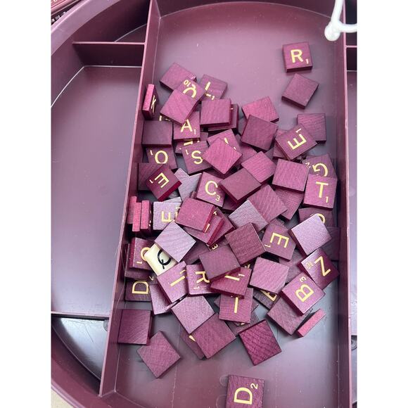 Vintage Scrabble Deluxe Turn Table Board Game Family Games Complete - Picture 7 of 8